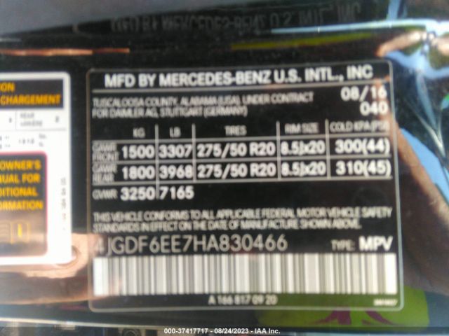 4JGDF6EE7HA830466 Mercedes-Benz Gls Gls 450