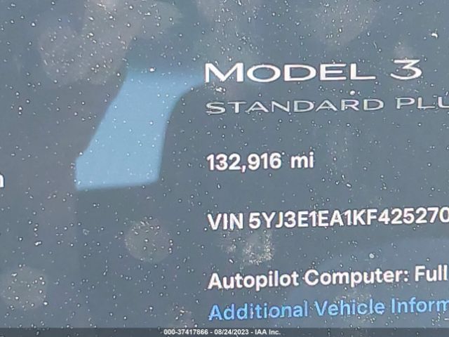 5YJ3E1EA1KF425270 Tesla Model 3 Range
