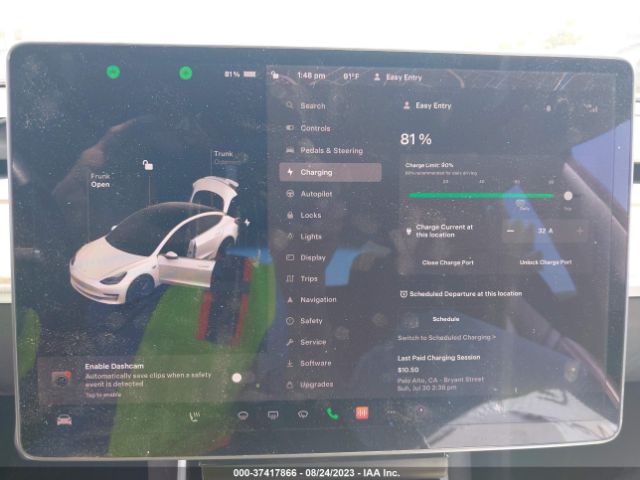 5YJ3E1EA1KF425270 Tesla Model 3 Range