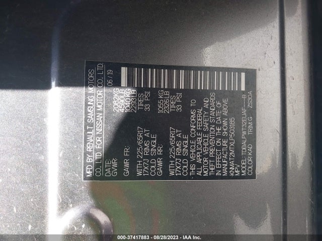 Nissan ROGUE S 2020 KNMAT2MTXLP503185 Image 9