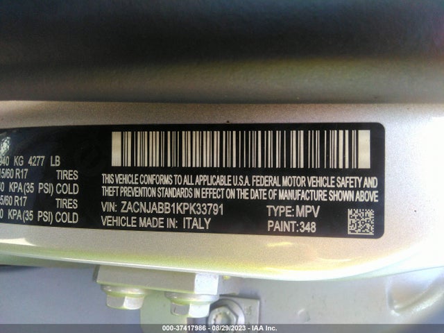 ZACNJABB1KPK33791 Jeep Renegade Altitude