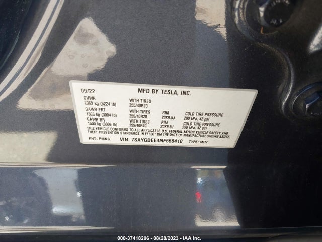 Tesla Model Y Long Range 2022 7SAYGDEE4NF558410 Image 16