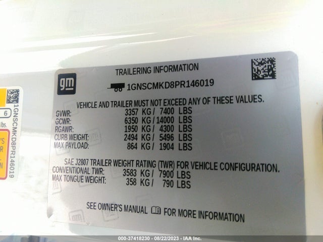 Chevrolet Tahoe Ls 2023 1GNSCMKD8PR146019 Image 9