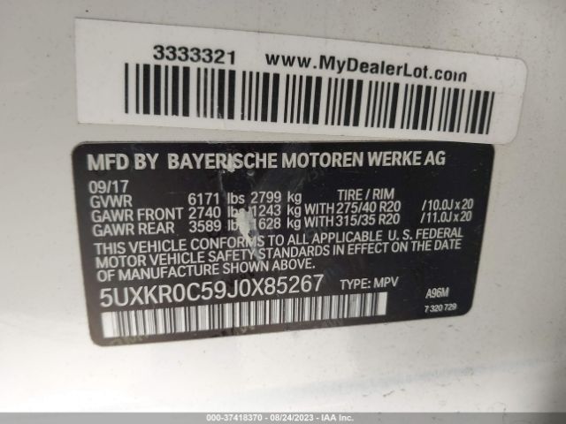 5UXKR0C59J0X85267 BMW X5 Xdrive35i