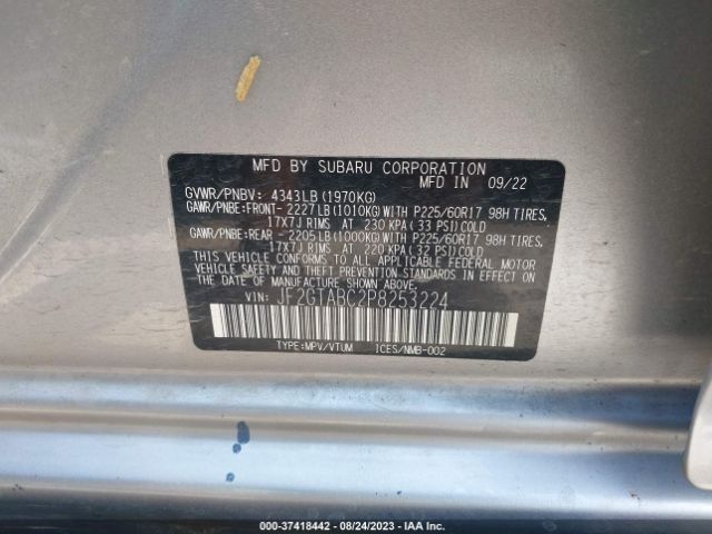 JF2GTABC2P8253224 Subaru Crosstrek