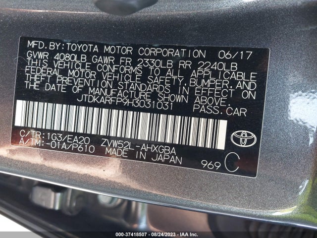 Toyota Prius Prime Premium 2017 JTDKARFP9H3031031 Image 9