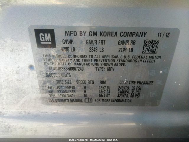 KL4CJBSB3HB067240 Buick Encore Preferred Ii