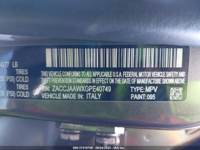 ZACCJAAWXGPE40749 Jeep Renegade Sport