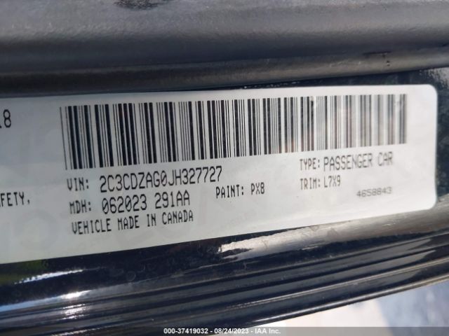 2C3CDZAG0JH327727 Dodge Challenger Sxt