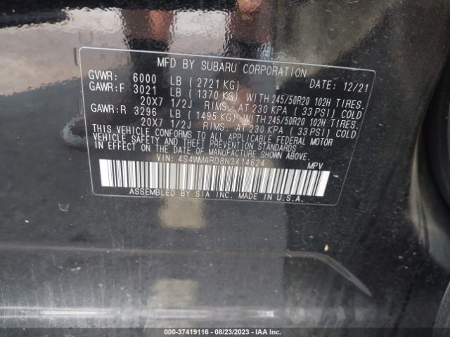 4S4WMARD8N3414624 Subaru Ascent Touring