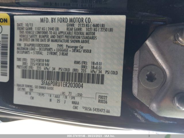 3FA6P0RU1ER203004 Ford Fusion Titanium Hybrid