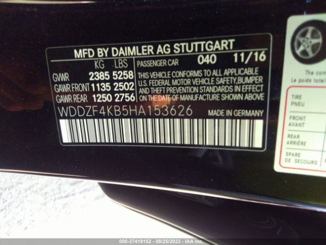 WDDZF4KB5HA153626 Mercedes-Benz E-class E 300