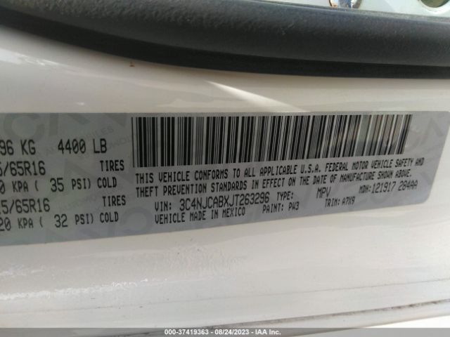 3C4NJCABXJT263296 Jeep Compass Sport