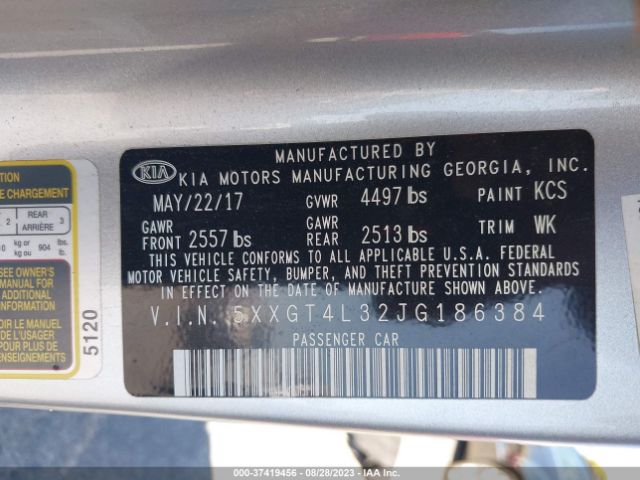 5XXGT4L32JG186384 KIA Optima Lx