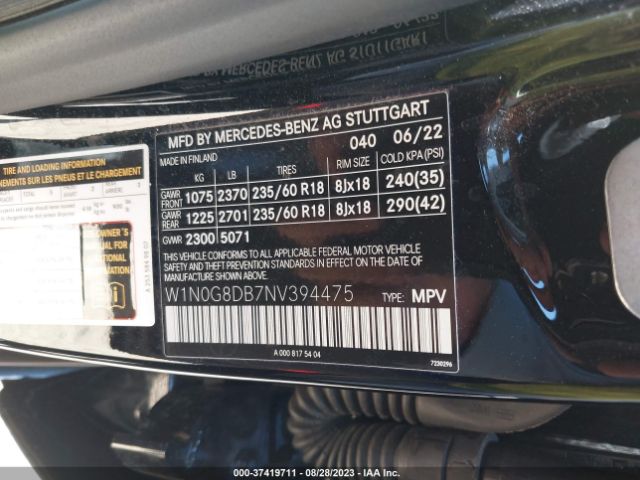 W1N0G8DB7NV394475 Mercedes-Benz Glc Glc 300