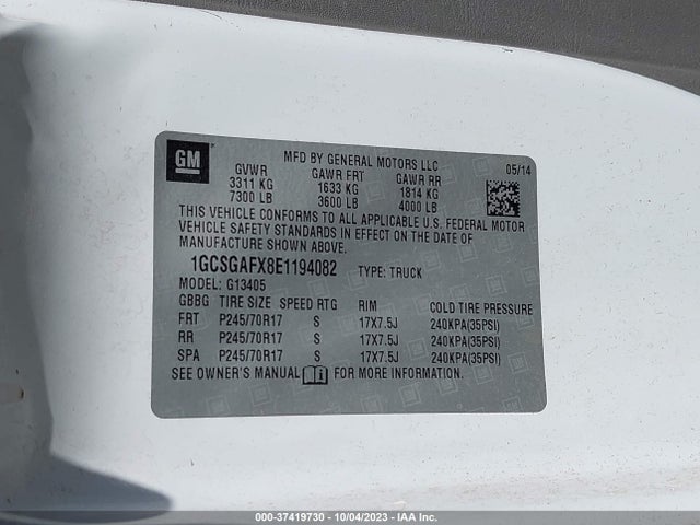 Chevrolet EXPRESS CARGO VAN 2014 1GCSGAFX8E1194082 Image 9