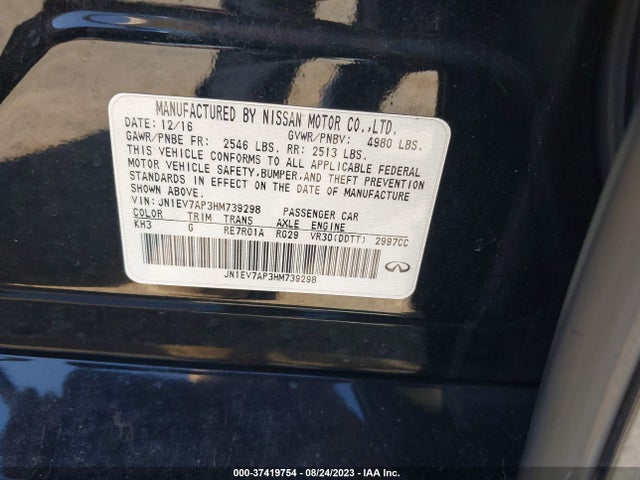 JN1EV7AP3HM739298 Infiniti Q50 3.0t Premium