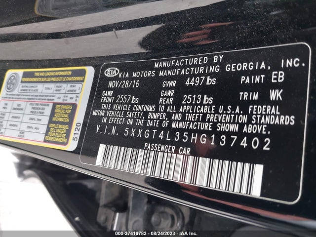 KIA Optima Lx 2017 5XXGT4L35HG137402 Image 11