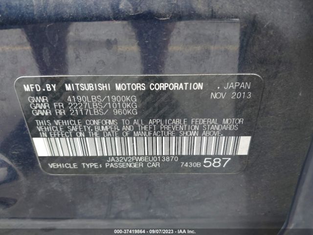 JA32V2FW6EU013870 Mitsubishi Lancer Se