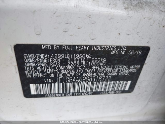 JF1GPAA69G8318722 Subaru Impreza Wagon 2.0i