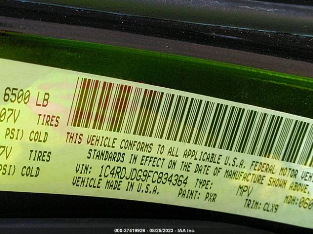 1C4RDJDG9FC834364 Dodge DURANGO LIMITED