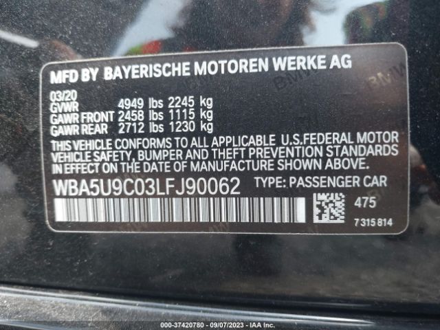 WBA5U9C03LFJ90062 BMW 3 Series M340i Xdrive