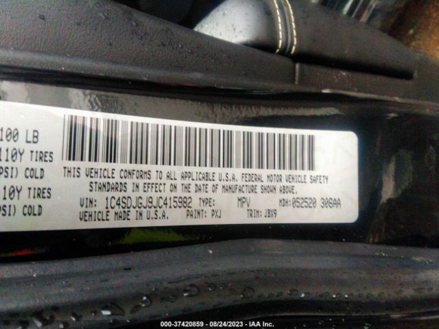 1C4SDJGJ9JC415982 Dodge Durango Srt