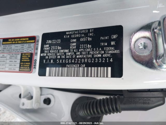 5XXG64J29RG233214 KIA K5 Gt-line