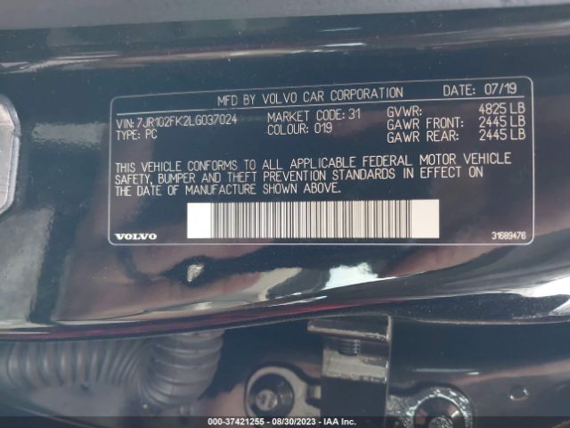 7JR102FK2LG037024 Volvo S60 Momentum