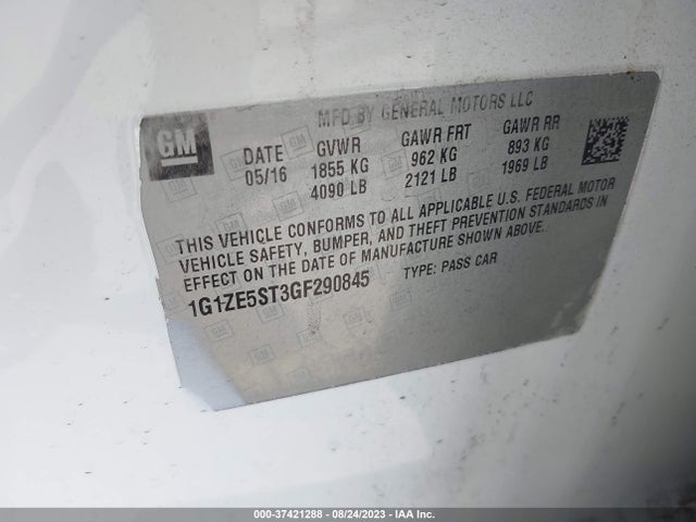 Chevrolet MALIBU LT 2016 1G1ZE5ST3GF290845 Image 11