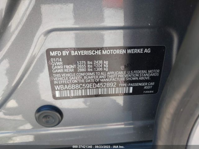 WBA6B8C59ED452892 BMW 6 Series 640i Xdrive