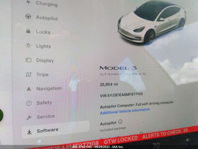 5YJ3E1EA8MF977108 Tesla Model 3 Standard Range Plus