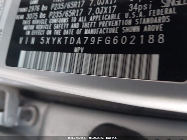 2015 KIA SORENTO LX VIN: 5XYKTDA79FG602188