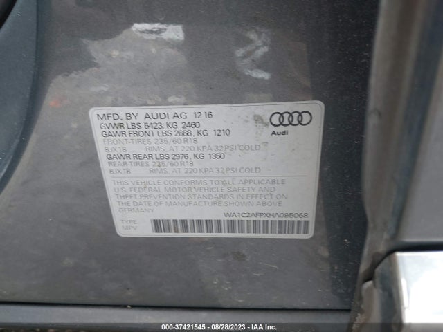 WA1C2AFPXHA095068 Audi Q5 PREMIUM