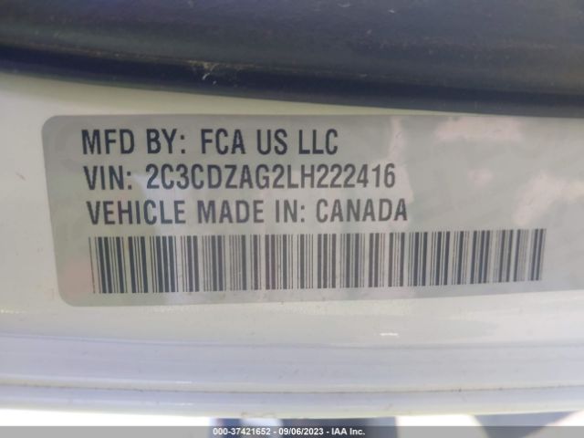 2C3CDZAG2LH222416 Dodge Challenger Sxt