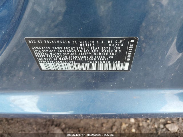 3VWC57BU8KM091281 Volkswagen Jetta S/se/r-line