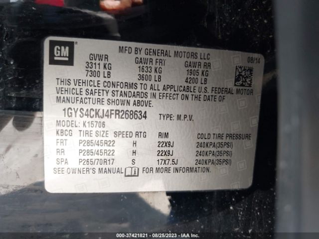 1GYS4CKJ4FR268634 Cadillac Escalade Premium