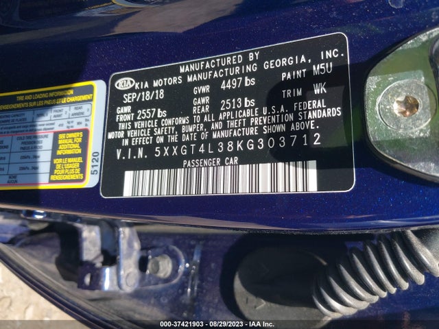 KIA Optima Lx 2019 5XXGT4L38KG303712 Image 9