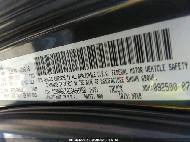1C6RR6LT0ES458758 RAM 1500 Big Horn