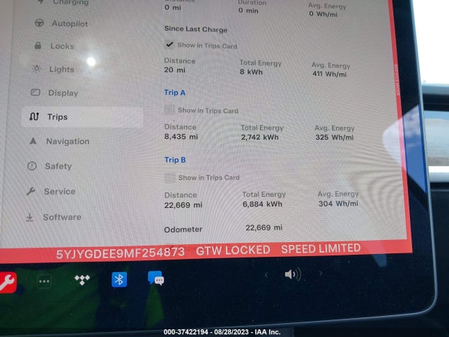 5YJYGDEE9MF254873 Tesla Model Y Long Range