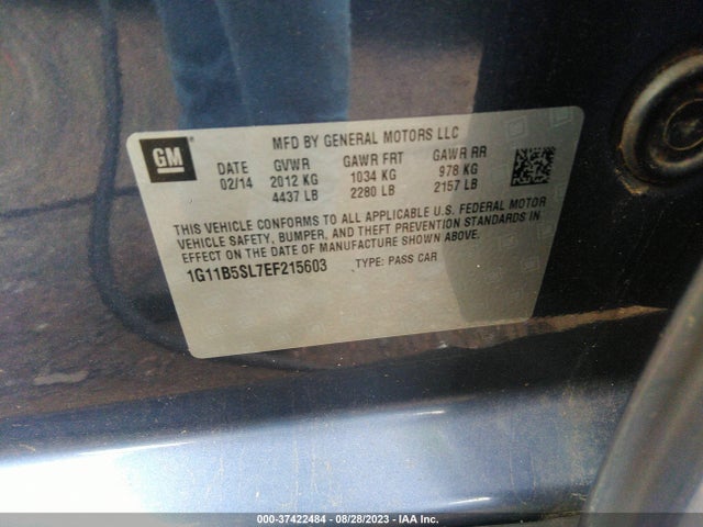 Chevrolet MALIBU LS 2014 1G11B5SL7EF215603 Image 9