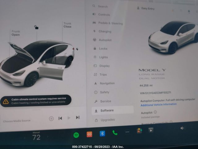 5YJYGAEE3MF155271 Tesla Model Y Long Range