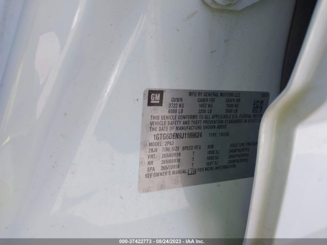 1GTG6DEN9J1189624 GMC Canyon 4wd Slt