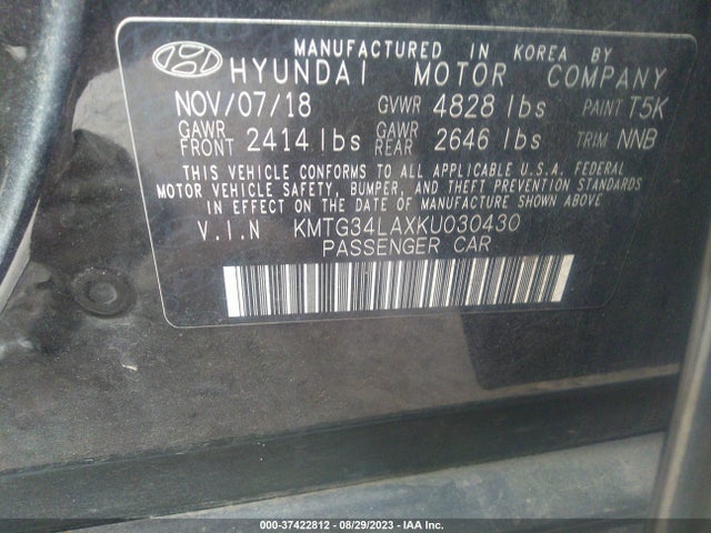 Genesis G70 2.0t Advanced 2019 KMTG34LAXKU030430 Image 9