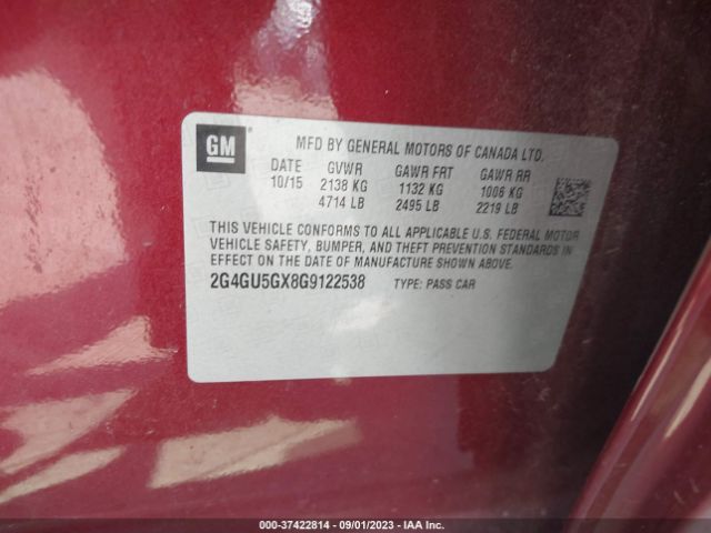2G4GU5GX8G9122538 Buick REGAL GS