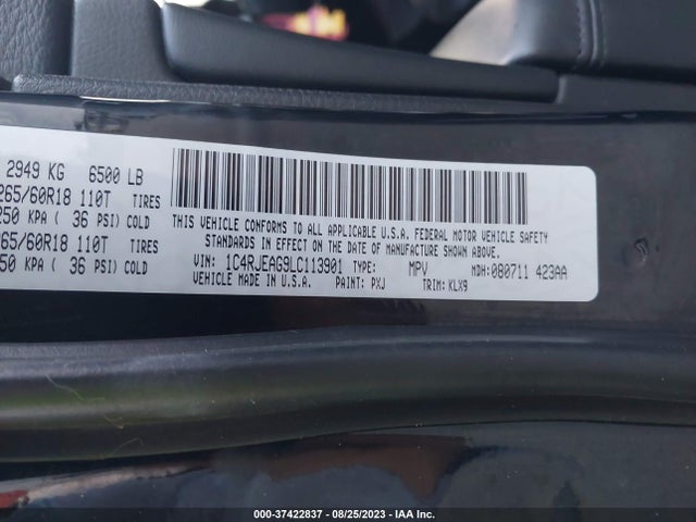 1C4RJEAG9LC113901 Jeep Grand Cherokee Laredo E