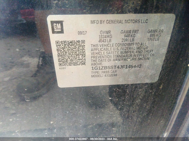 Chevrolet MALIBU LS 2018 1G1ZB5ST4JF145443 Image 9