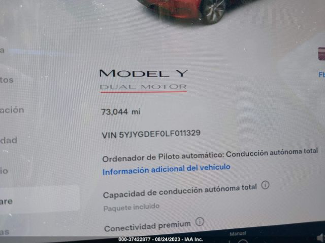 5YJYGDEF0LF011329 Tesla Model Y Long Range/performance