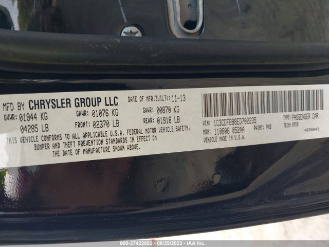 Dodge DART SXT 2014 1C3CDFBB8ED702235 Image 9