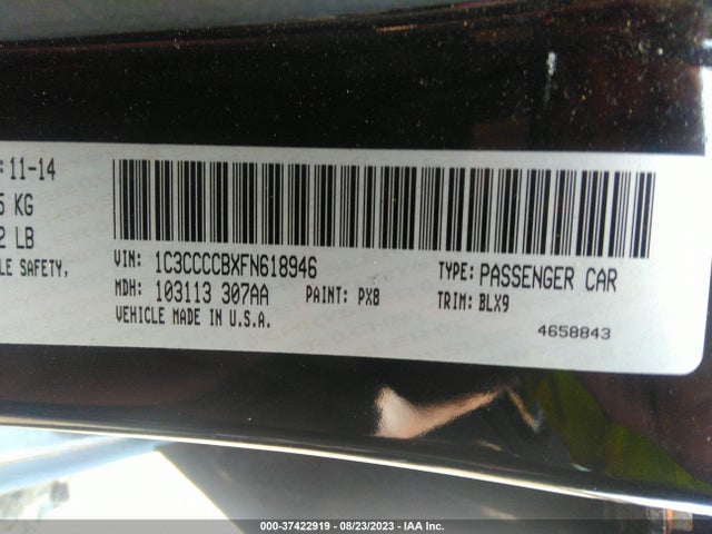 1C3CCCCBXFN618946 Chrysler 200 C
